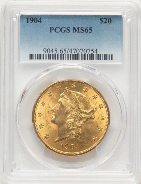 1904 $20 Liberty Blue Gradient 65 PCGS