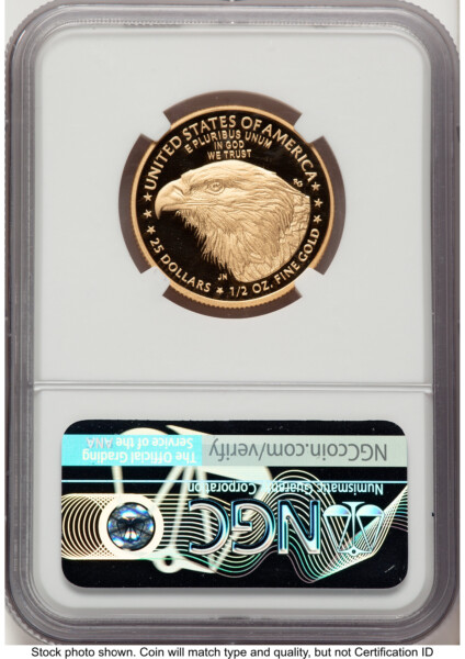 2023-W Proof Gold Eagle 1/2 oz ER Blue 70 NGC