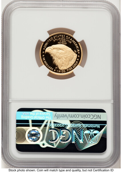 2022-W Proof Gold Eagle 1/4 oz AR Standard 70 NGC