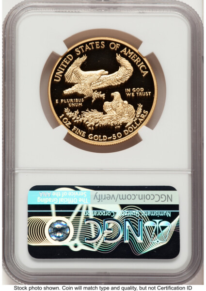 2015-W Proof Gold Eagle 1 oz John Mercanti 70 NGC