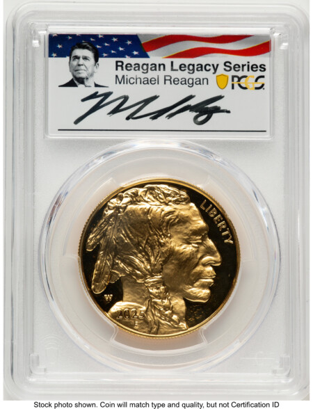 2025-W Proof Gold Buffalo 1 oz AR Reagan Legacy Series Michael Reagan Picture 70 PCGS