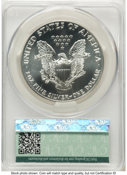1990 Silver Eagle Non Designation 70 CACG