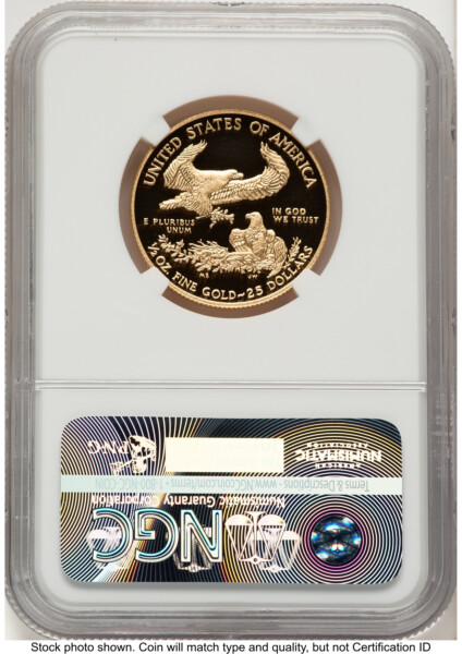 2016-W Proof Gold Eagle 1/2 oz FDI Elizabeth Jones Washington DC 70 NGC