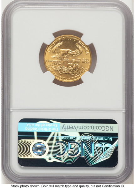 1987 Gold Eagle 1/4 oz Don Everhart 70 NGC