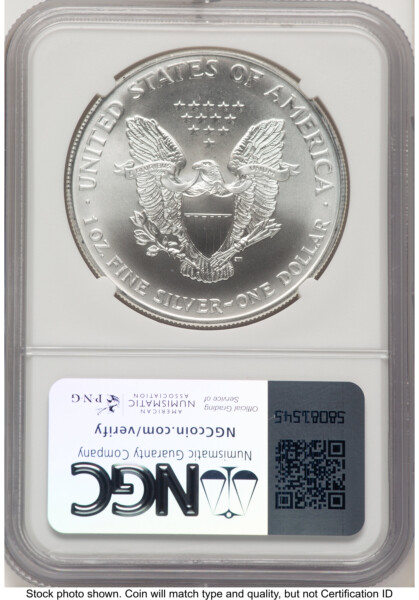 1998 Silver Eagle Mike Castle From US Mint Sealed Box 70 NGC