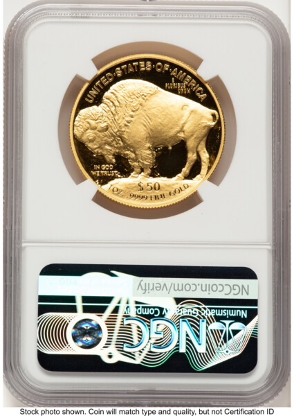 2014-W Proof Gold Buffalo 1 oz 1.00 oz Brown Label 70 NGC