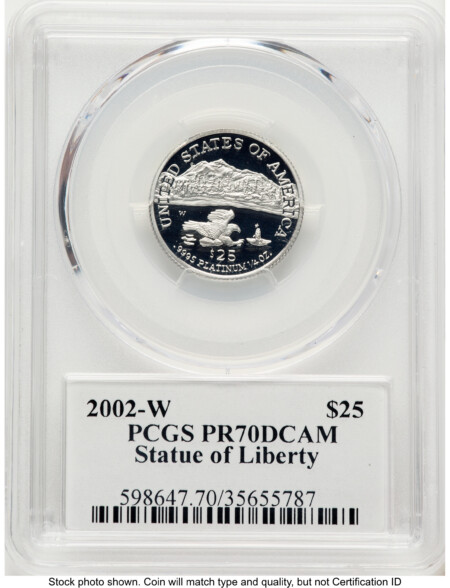 2002-W Proof Platinum Eagle 1/4 oz Ed Moy 70 PCGS