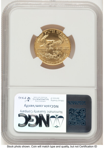 1996 Gold Eagle 1/4 oz Brown Label 70 NGC