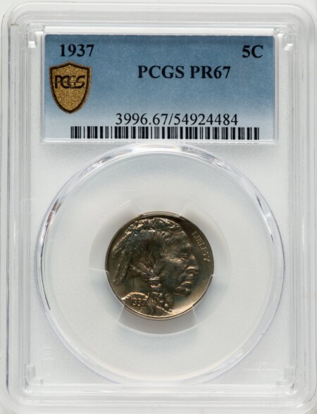 1937 5C PCGS Secure 67 PCGS