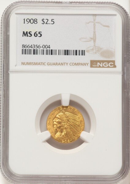 1908 $2 1/2 65 NGC