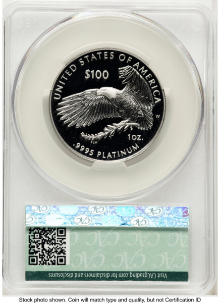 2019-W Proof Platinum Eagle 1 oz Non Designation 70 CACG