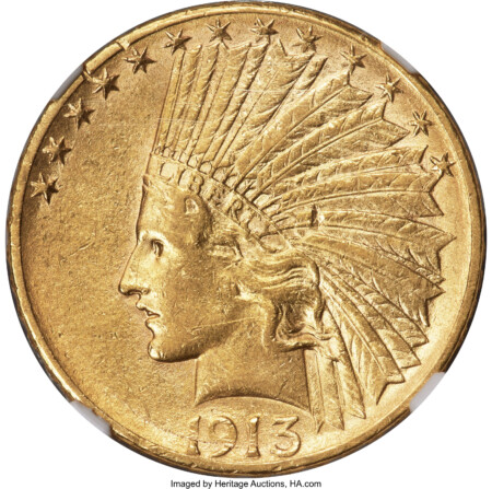 1913-S $10 55 NGC
