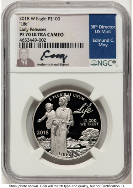 2018-W Proof Platinum Eagle 1 oz ER Ed Moy 70 NGC
