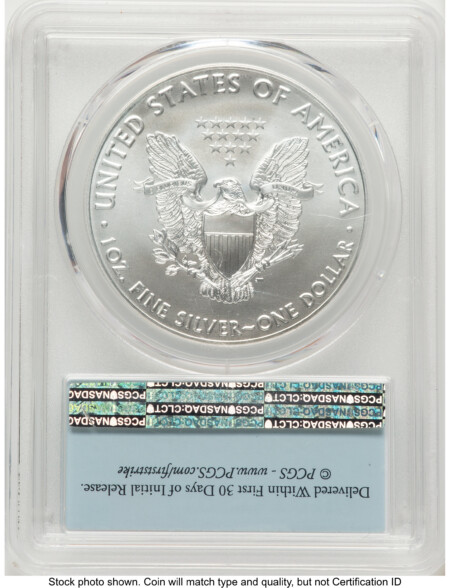 2020 Silver Eagle FS Flag 70 PCGS