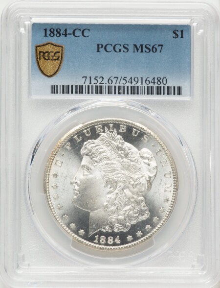 1884-CC S$1 PCGS Secure 67 PCGS