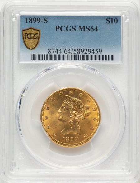 1899-S $10 PCGS Secure 64 PCGS
