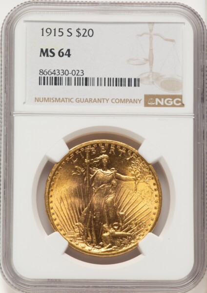 1915-S $20 64 NGC