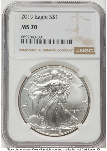 2019 Silver Eagle Brown Label 70 NGC