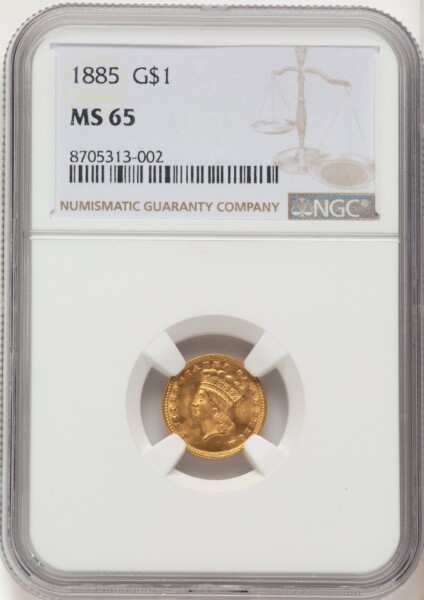 1885 G$1 65 NGC