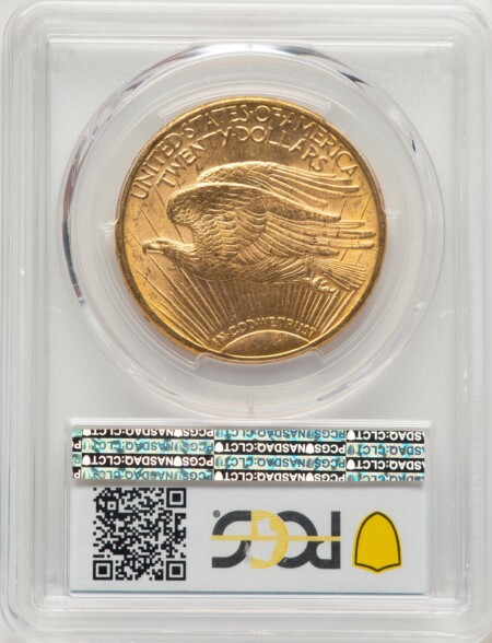 1911-D $20 PCGS Secure Blue Gradient 65 PCGS