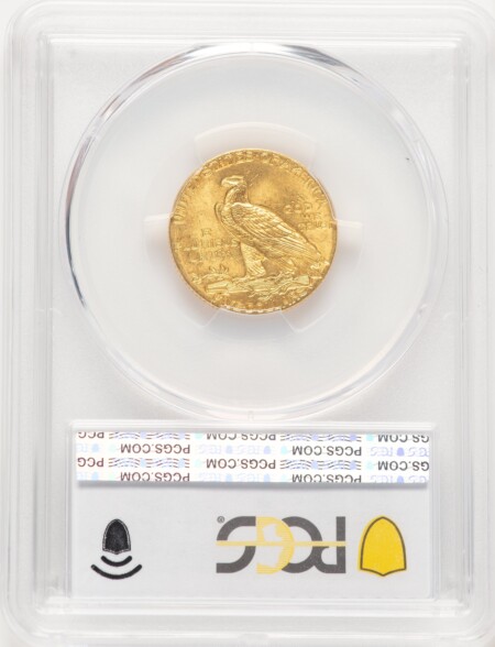 1908 $5 Indian, MS PCGS Secure Blue Gradient 65 PCGS