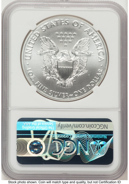 2021 Silver Eagle Type 1 FDI Eagle Ribbon Label 70 NGC