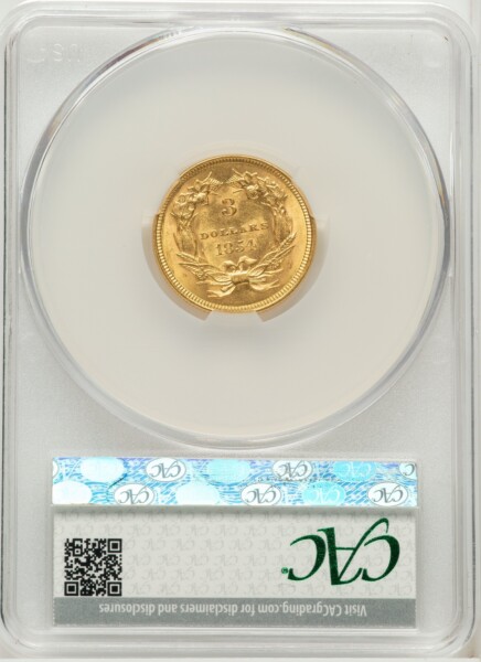 1854 $3 58 CACG