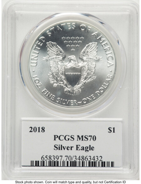 2018 Silver Eagle Premier Label 70 PCGS