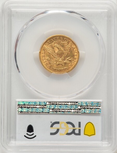 1873 $5 Closed 3 PCGS Secure Blue Gradient 55 PCGS