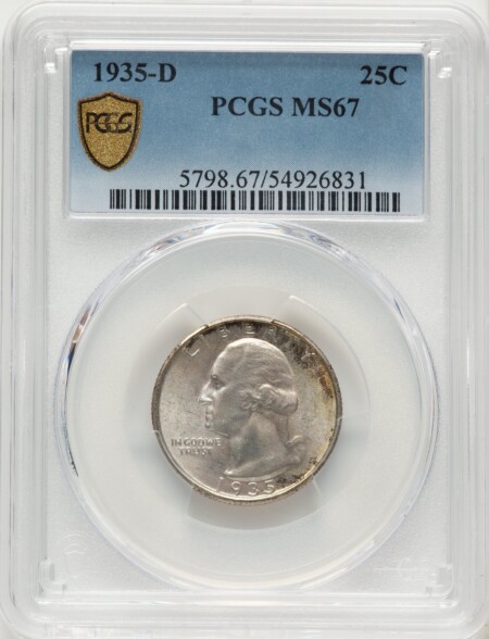 1935-D 25C PCGS Secure 67 PCGS