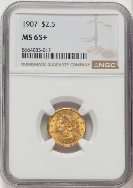 1907 $2 1/2 NGC Plus 65 NGC