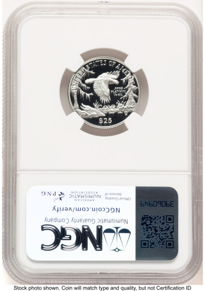 1999-W Proof Platinum Eagle 1/4 oz Brown Label 70 NGC