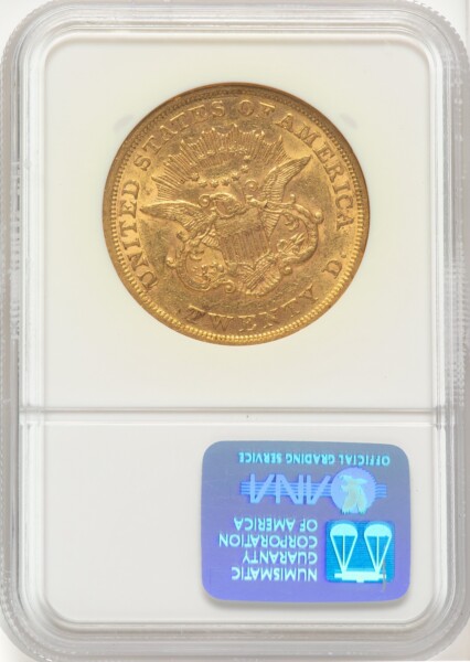 1852 $20 55 NGC
