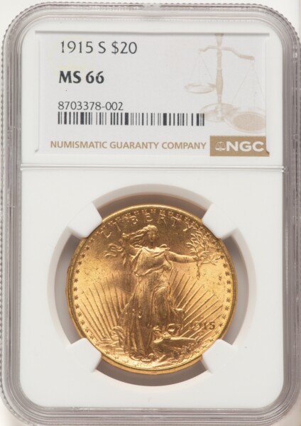 1915-S $20 66 NGC