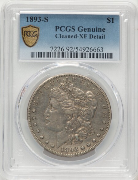 1893-S S$1 Genuine PCGS Secure 40 Genuine PCGS