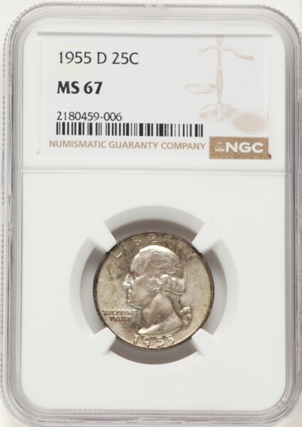 1955-D 25C 67 NGC