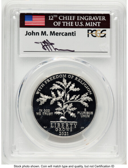 2021-W Proof Platinum Eagle 1 oz FDI John Mercanti 70 PCGS