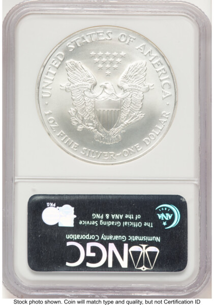 2007 Silver Eagle ER Blue 70 NGC