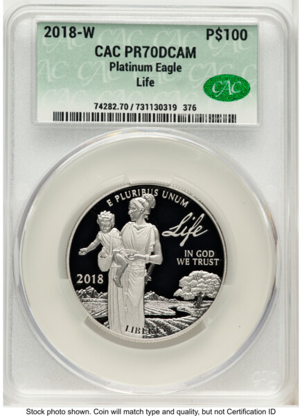 2018-W Proof Platinum Eagle 1 oz Non Designation 70 CACG