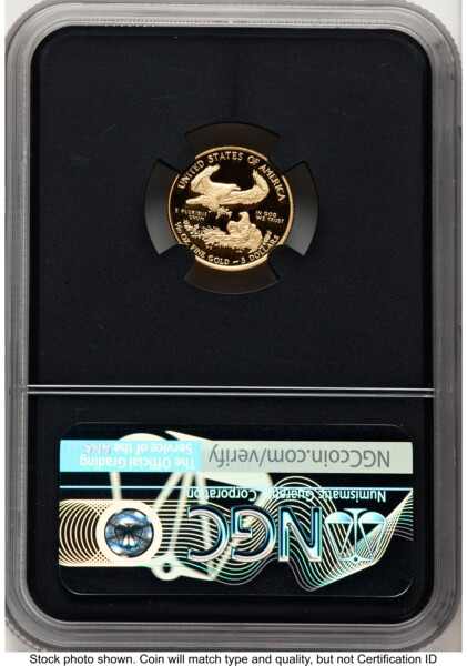 2011-W Proof Gold Eagle 1/10 oz Miles Standish Blk Core 70 NGC