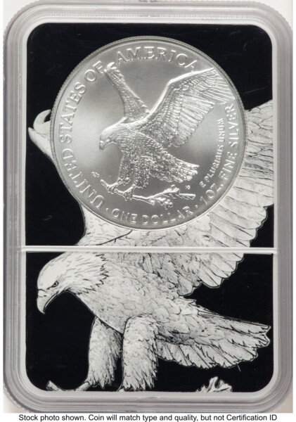 2023 Silver Eagle Black Silver Eagle Core Overlay/Label 70 NGC