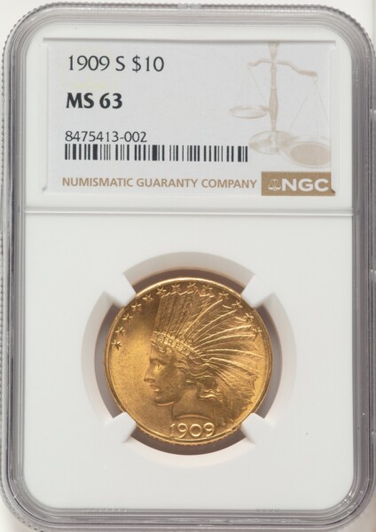 1909-S $10 63 NGC