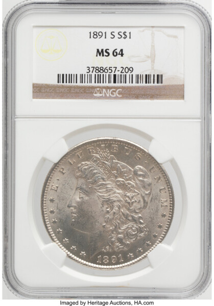 1891-S S$1 64 NGC
