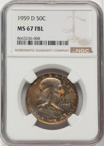 1959-D 50C, FL 67 NGC