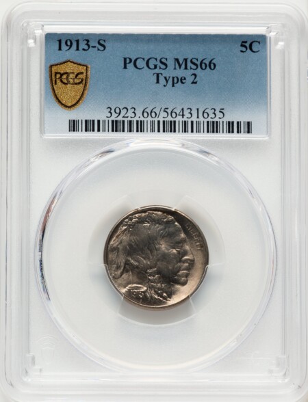 1913-S Type Two PCGS Secure 66 PCGS