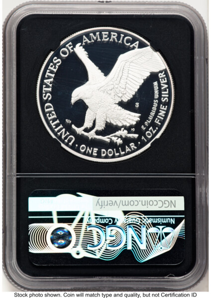 2022-S Proof Silver Eagle 1 oz FDI David Ryder Blk Core 70 NGC