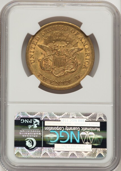 1852 $20 55 NGC