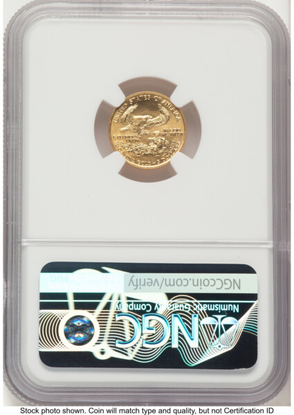 1990 Gold Eagle 1/10 oz Mike Castle 70 NGC