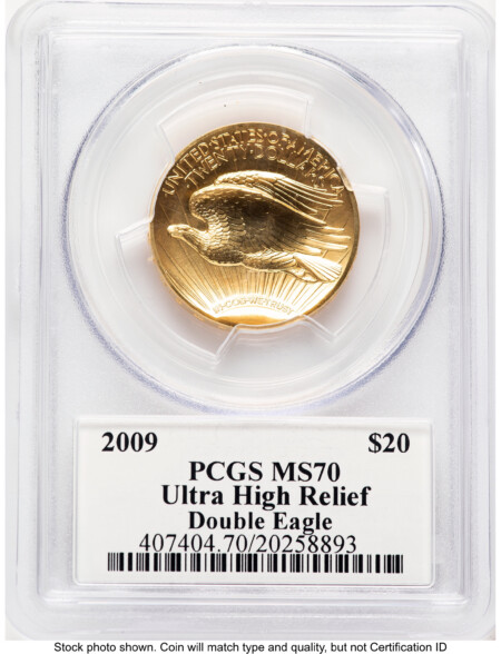 2009 G$20 Ultra High Relief John Mercanti 70 PCGS