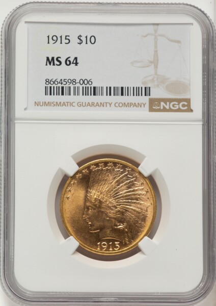 1915 $10 64 NGC